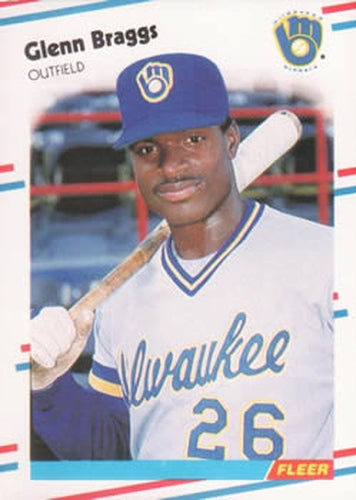 #157 Glenn Braggs - Milwaukee Brewers - 1988 Fleer Baseball