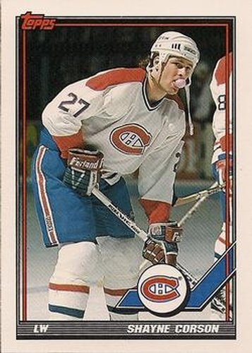 #157 Shayne Corson - Montreal Canadiens - 1991-92 Topps Hockey