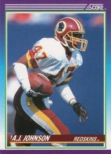 #157 A.J. Johnson - Washington Redskins - 1990 Score Football