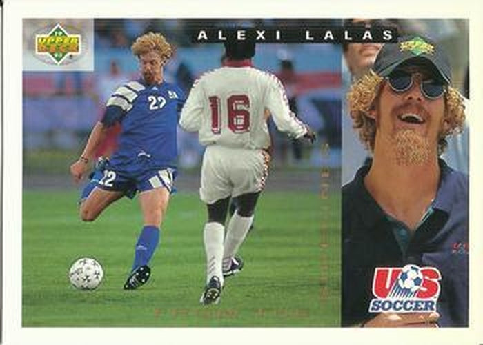 #157 Alexi Lalas - USA - 1993 Upper Deck World Cup Preview English/Spanish Soccer