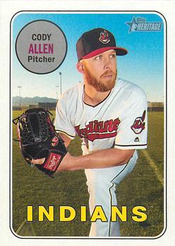#157 Cody Allen - Cleveland Indians - 2018 Topps Heritage Baseball