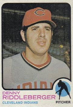#157 Denny Riddleberger - Cleveland Indians - 1973 Topps Baseball
