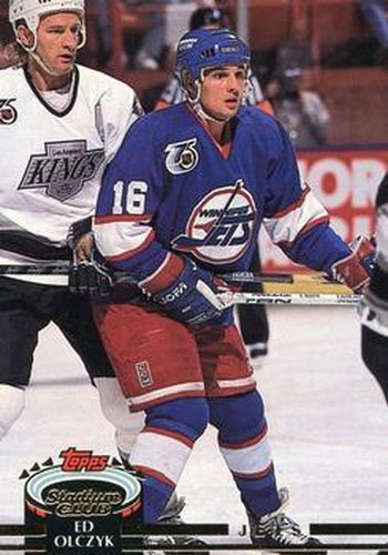 #157 Ed Olczyk - Winnipeg Jets - 1992-93 Stadium Club Hockey