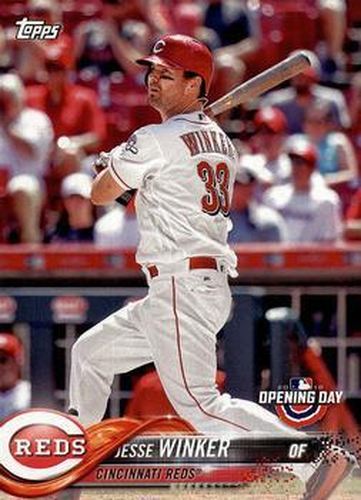 #157 Jesse Winker - Cincinnati Reds - 2018 Topps Opening Day Baseball