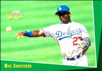 #157 Mike Sharperson - Los Angeles Dodgers - 1993 Select Baseball