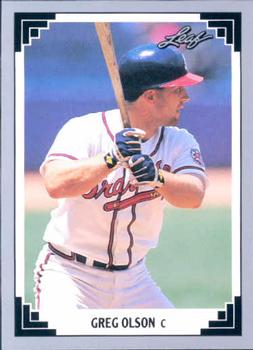 #158 Greg Olson - Atlanta Braves - 1991 Leaf Baseball