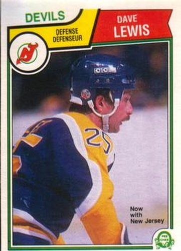 #158 Dave Lewis - New Jersey Devils - 1983-84 O-Pee-Chee Hockey