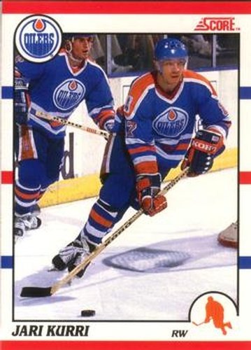 #158 Jari Kurri - Edmonton Oilers - 1990-91 Score Canadian Hockey