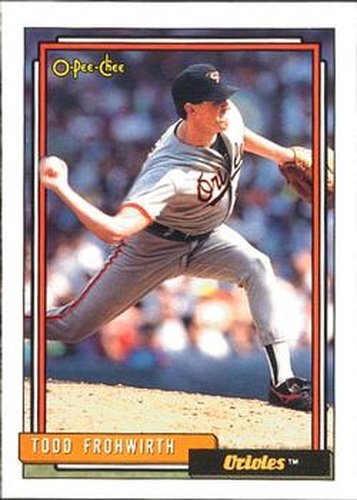 #158 Todd Frohwirth - Baltimore Orioles - 1992 O-Pee-Chee Baseball