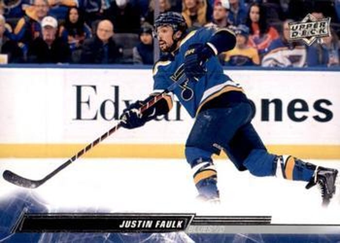 #158 Justin Faulk - St. Louis Blues - 2022-23 Upper Deck Hockey