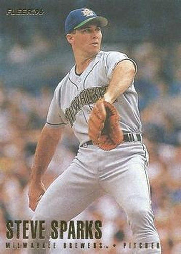 #158 Steve Sparks - Milwaukee Brewers - 1996 Fleer Baseball
