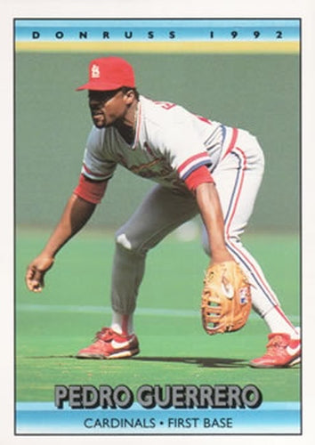 #158 Pedro Guerrero - St. Louis Cardinals - 1992 Donruss Baseball