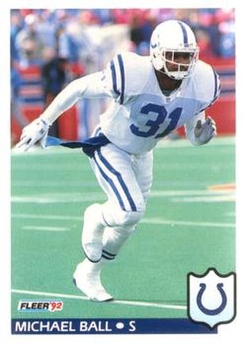 #158 Michael Ball - Indianapolis Colts - 1992 Fleer Football
