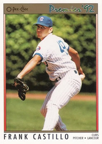#159 Frank Castillo - Chicago Cubs - 1992 O-Pee-Chee Premier Baseball