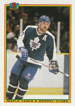 #159 Wendel Clark - Toronto Maple Leafs - 1990-91 Bowman Hockey