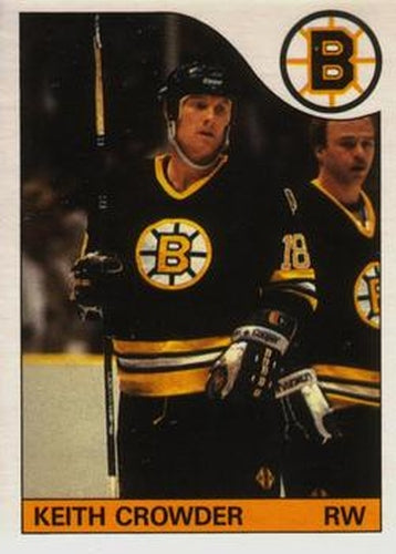 #159 Keith Crowder - Boston Bruins - 1985-86 O-Pee-Chee Hockey