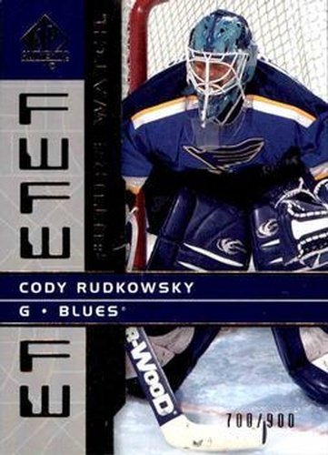 #159 Cody Rudkowsky - St. Louis Blues - 2002-03 SP Authentic Hockey