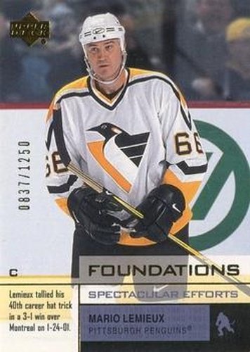 #159 Mario Lemieux - Pittsburgh Penguins - 2002-03 Upper Deck Foundations Hockey