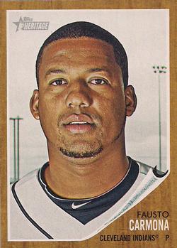 #15 Fausto Carmona - Cleveland Indians - 2011 Topps Heritage Baseball