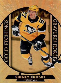 #G-15 Sidney Crosby - Pittsburgh Penguins - 2020-21 Upper Deck Tim Hortons Hockey - Gold Etchings