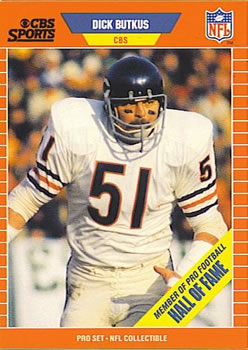 #15 Dick Butkus - Chicago Bears - 1989 Pro Set Football - Announcers