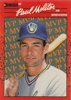 #BC-15 Paul Molitor - Milwaukee Brewers - 1990 Donruss Baseball - Bonus MVP's