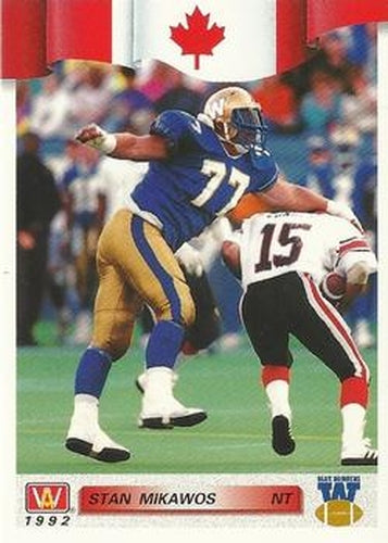 #15 Stan Mikawos - Winnipeg Blue Bombers - 1992 All World CFL Football