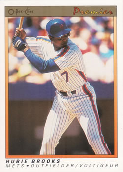 #15 Hubie Brooks - New York Mets - 1991 O-Pee-Chee Premier Baseball