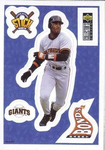 #15 Barry Bonds - San Francisco Giants - 1997 Collector's Choice Baseball - Stick'Ums
