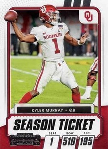 #15 Kyler Murray - Oklahoma Sooners - 2021 Panini Contenders Draft Picks Football