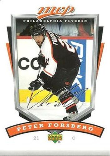 #215 Peter Forsberg - Philadelphia Flyers - 2006-07 Upper Deck MVP Hockey
