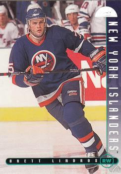 #15 Brett Lindros - New York Islanders - 1995-96 Leaf Hockey