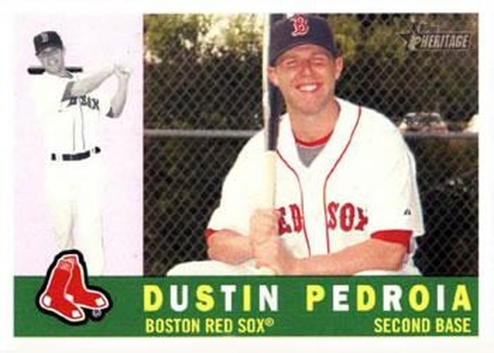 #15a Dustin Pedroia - Boston Red Sox - 2009 Topps Heritage Baseball