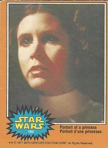 #160 Portrait of a princess - 1977 O-Pee-Chee Star Wars