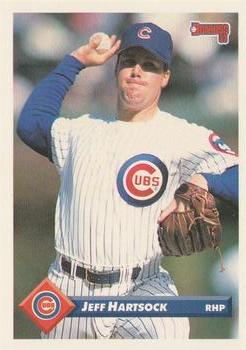 #160 Jeff Hartsock - Chicago Cubs - 1993 Donruss Baseball