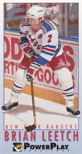 #160 Brian Leetch - New York Rangers - 1993-94 Fleer PowerPlay Hockey