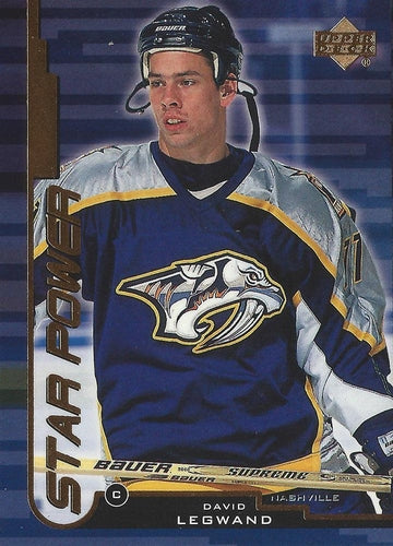 #160 David Legwand - Nashville Predators - 1999-00 Upper Deck Hockey