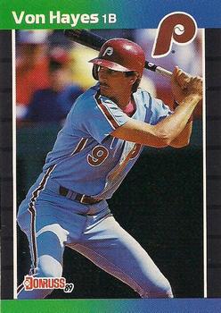 #160 Von Hayes - Philadelphia Phillies - 1989 Donruss Baseball