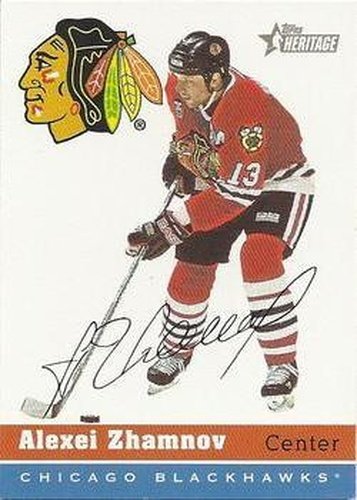 #160 Alexei Zhamnov - Chicago Blackhawks - 2000-01 Topps Heritage Hockey