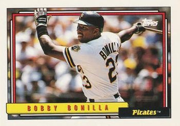 #160 Bobby Bonilla - Pittsburgh Pirates - 1992 Topps Baseball