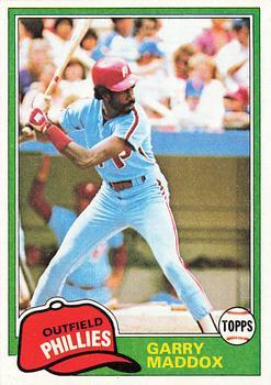 #160 Garry Maddox - Philadelphia Phillies - 1981 Topps Baseball