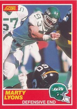 #160 Marty Lyons - New York Jets - 1989 Score Football