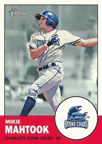#160 Mikie Mahtook - Charlotte Stone Crabs - 2012 Topps Heritage Minor League Baseball