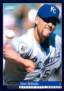 #160 Stan Belinda - Kansas City Royals -1994 Score Baseball