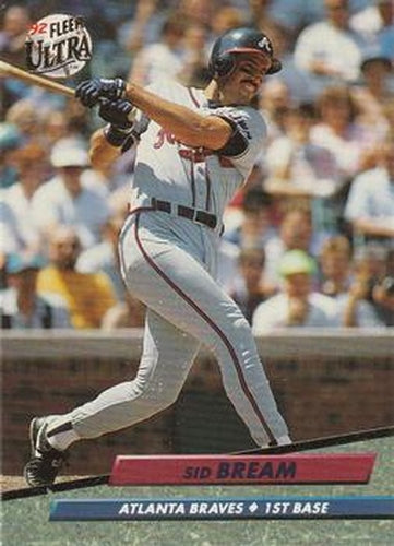 #160 Sid Bream - Atlanta Braves - 1992 Ultra Baseball