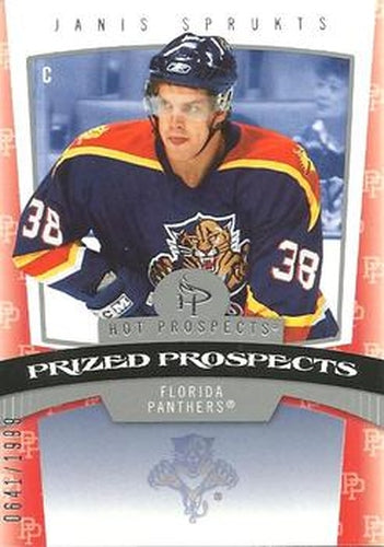 #160 Janis Sprukts - Florida Panthers - 2006-07 Fleer Hot Prospects Hockey