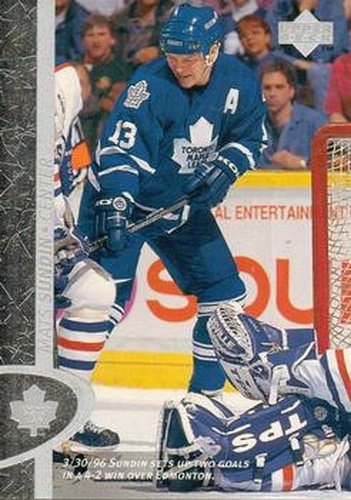 #160 Mats Sundin - Toronto Maple Leafs - 1996-97 Upper Deck Hockey
