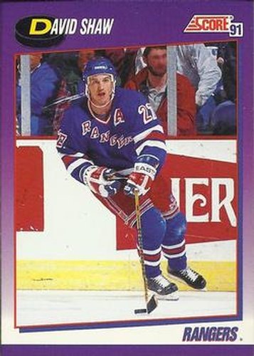 #161 David Shaw - New York Rangers - 1991-92 Score American Hockey