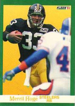 #161 Merril Hoge - Pittsburgh Steelers - 1991 Fleer Football