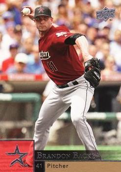 #161 Brandon Backe - Houston Astros - 2009 Upper Deck Baseball